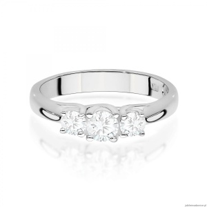 Pierścionek W0344 Diament Laboratoryjny 0,25ct białe złoto