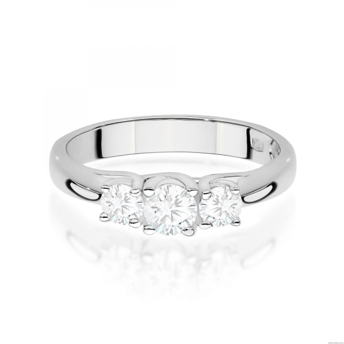 Pierścionek W0344 Diament Laboratoryjny 0,25ct białe złoto