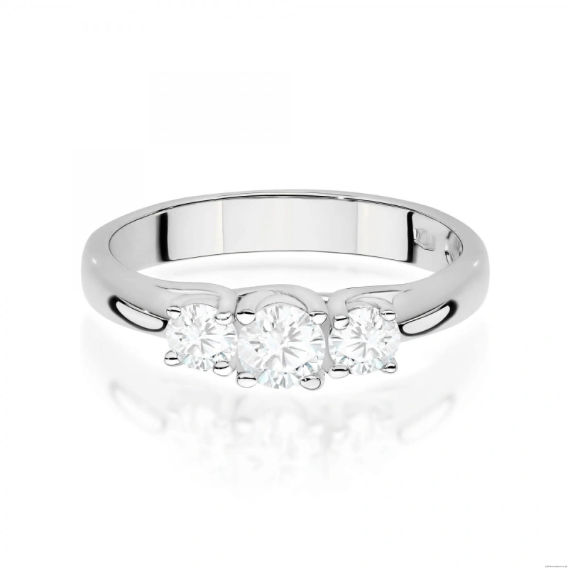 Pierścionek W0344 Diament Laboratoryjny 0,25ct białe złoto