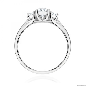 Pierścionek W0344 Diament Laboratoryjny 0,25ct białe złoto
