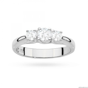 Pierścionek W0344 Diament Laboratoryjny 0,25ct białe złoto