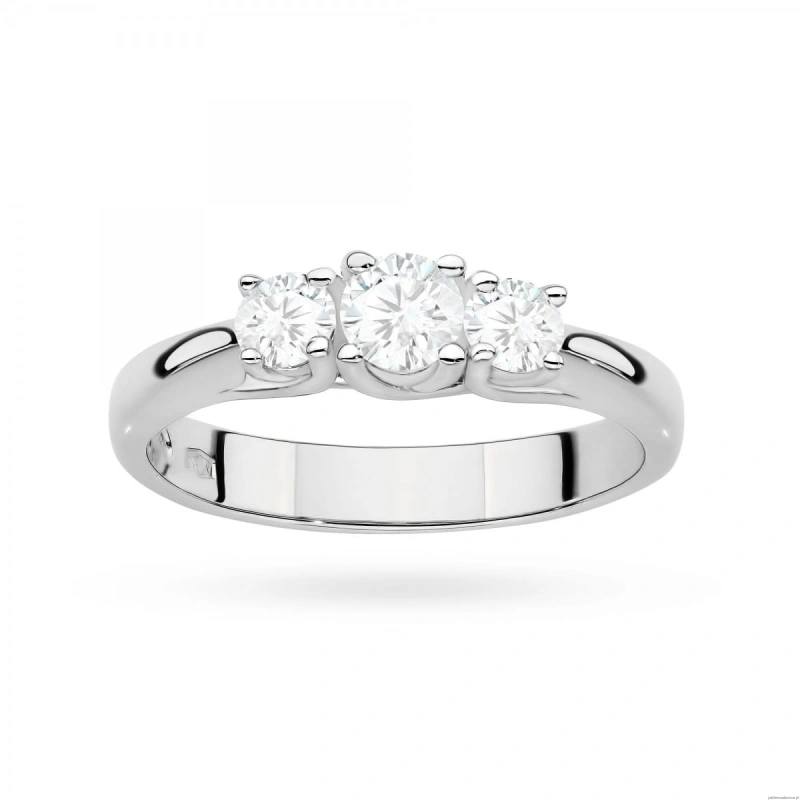 Pierścionek W0344 Diament Laboratoryjny 0,25ct białe złoto