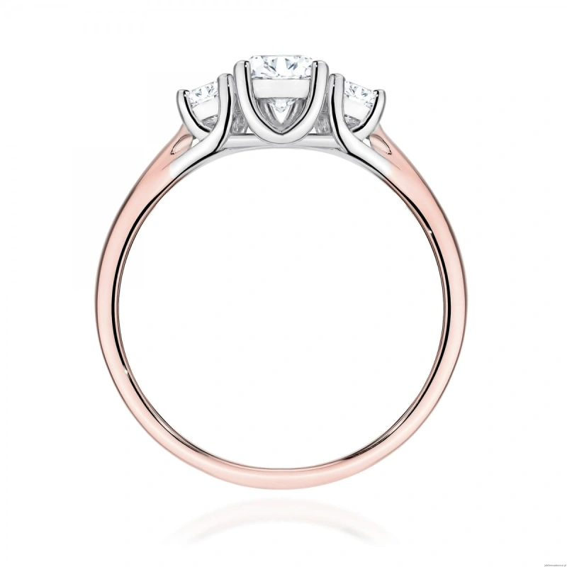Pierścionek W0344 Diament Laboratoryjny 0,25ct różowe złoto