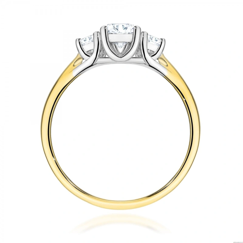 Pierścionek W0344 Diament Laboratoryjny 0,25ct żółte złoto