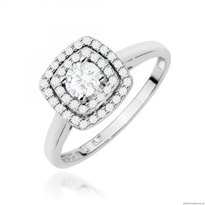 Pierścionek W0345 Diament Laboratoryjny 0,30ct białe złoto