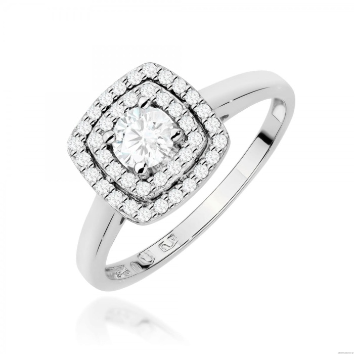 Pierścionek W0345 Diament Laboratoryjny 0,30ct białe złoto