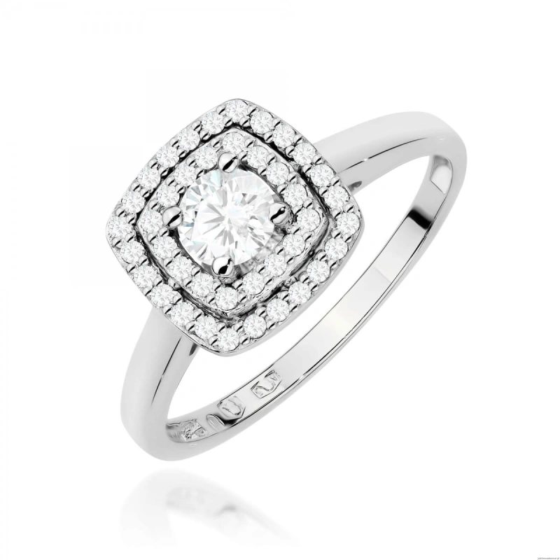 Pierścionek W0345 Diament Laboratoryjny 0,30ct białe złoto