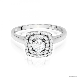 Pierścionek W0345 Diament Laboratoryjny 0,30ct białe złoto