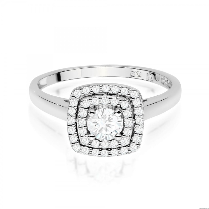 Pierścionek W0345 Diament Laboratoryjny 0,30ct białe złoto