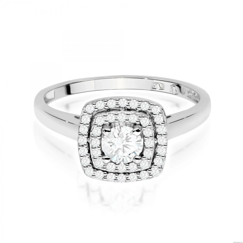 Pierścionek W0345 Diament Laboratoryjny 0,30ct białe złoto