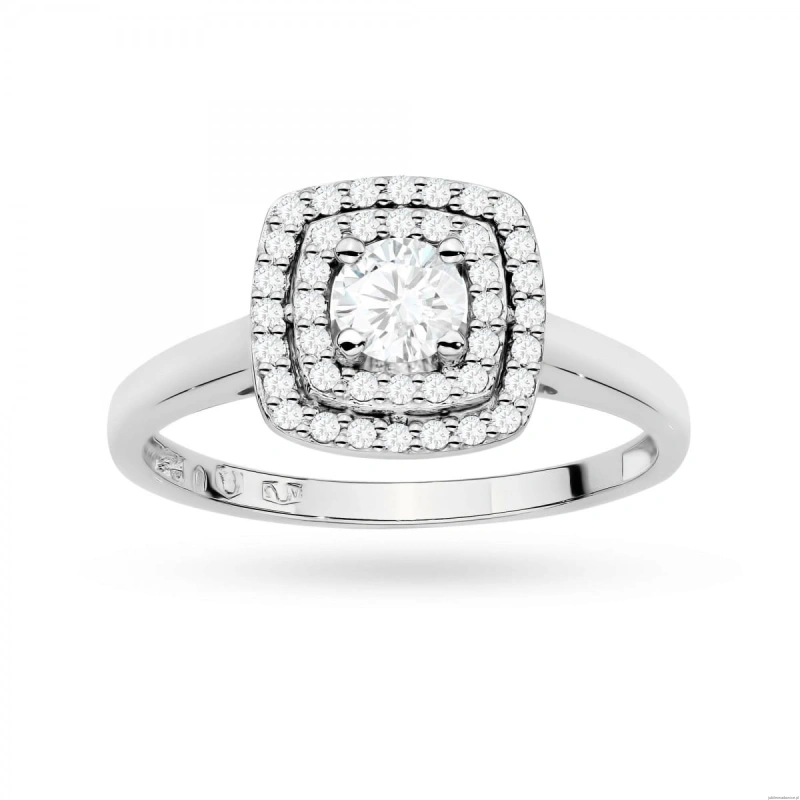 Pierścionek W0345 Diament Laboratoryjny 0,30ct białe złoto