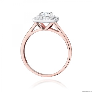 Pierścionek W0345 Diament Laboratoryjny 0,30ct różowe złoto