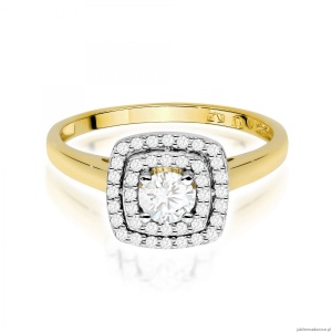 Pierścionek W0345 Diament Laboratoryjny 0,30ct żółte złoto
