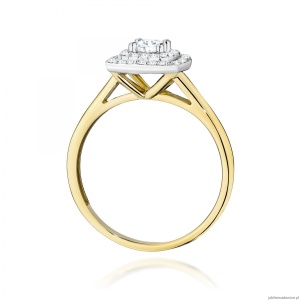 Pierścionek W0345 Diament Laboratoryjny 0,30ct żółte złoto