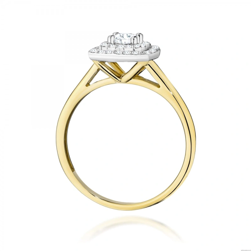 Pierścionek W0345 Diament Laboratoryjny 0,30ct żółte złoto