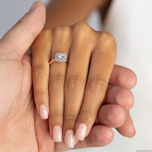 Pierścionek W0345 Diament Laboratoryjny 0,30ct żółte złoto