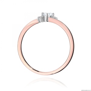 Pierścionek W0346 Diament Laboratoryjny 0,10ct różowe złoto