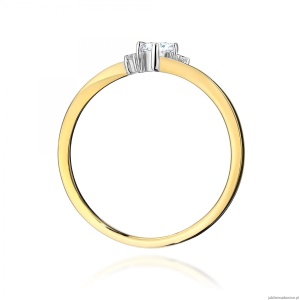 Pierścionek W0346 Diament Laboratoryjny 0,10ct żółte złoto