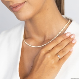 Pierścionek W0346 Diament Laboratoryjny 0,25ct żółte złoto