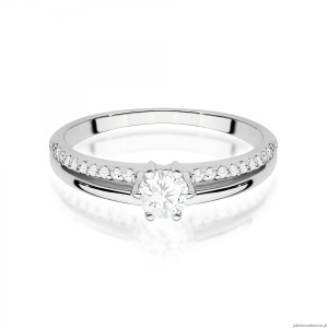 Pierścionek W0355 Diament Laboratoryjny 0,30ct białe złoto