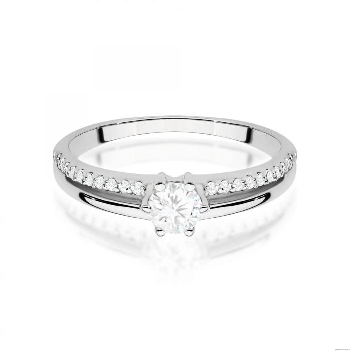 Pierścionek W0355 Diament Laboratoryjny 0,30ct białe złoto