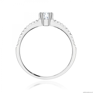 Pierścionek W0355 Diament Laboratoryjny 0,30ct białe złoto