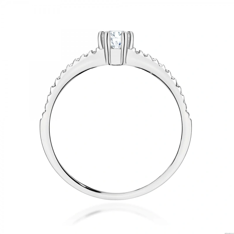 Pierścionek W0355 Diament Laboratoryjny 0,30ct białe złoto