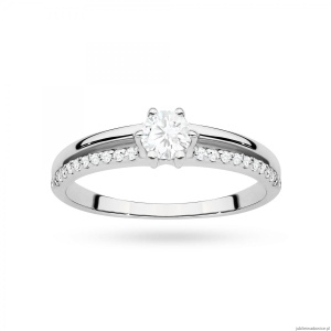 Pierścionek W0355 Diament Laboratoryjny 0,30ct białe złoto