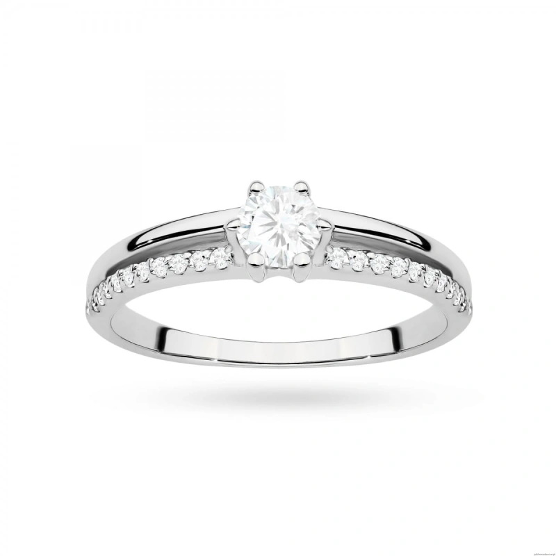 Pierścionek W0355 Diament Laboratoryjny 0,30ct białe złoto