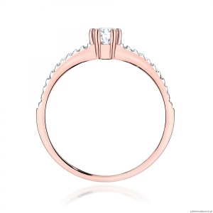 Pierścionek W0355 Diament Laboratoryjny 0,30ct różowe złoto