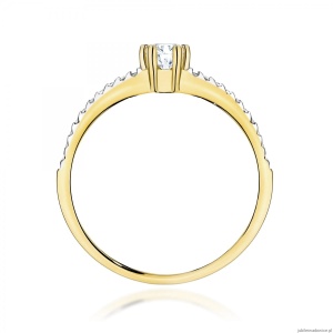 Pierścionek W0355 Diament Laboratoryjny 0,30ct żółte złoto