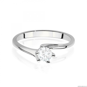 Pierścionek W0423 Diament Laboratoryjny 0,50ct białe złoto