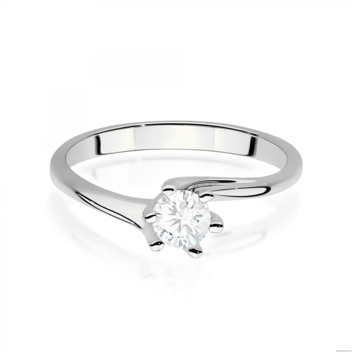 Pierścionek W0423 Diament Laboratoryjny 0,50ct białe złoto