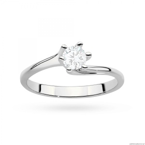 Pierścionek W0423 Diament Laboratoryjny 0,50ct białe złoto