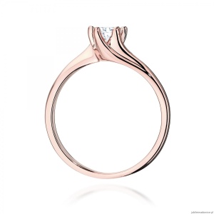 Pierścionek W0423 Diament Laboratoryjny 0,50ct różowe złoto