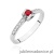 Pierścionek W0435 Rubin 0,15ct białe złoto