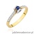 Pierścionek W0435 Szafir 0,15ct żółte złoto