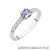 Pierścionek W0435 Tanzanit 0,15ct białe złoto
