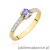 Pierścionek W0435 Tanzanit 0,15ct żółte złoto