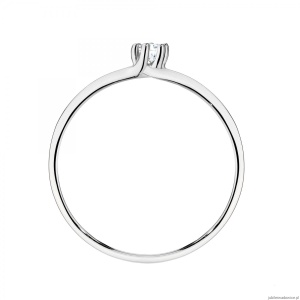 Pierścionek W0459 Diament Laboratoryjny 0,10ct białe złoto