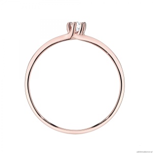 Pierścionek W0459 Diament Laboratoryjny 0,10ct różowe złoto