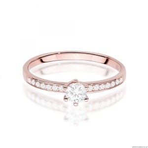 Pierścionek W0459 Diament Laboratoryjny 0,25ct różowe złoto