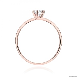 Pierścionek W0459 Diament Laboratoryjny 0,25ct różowe złoto