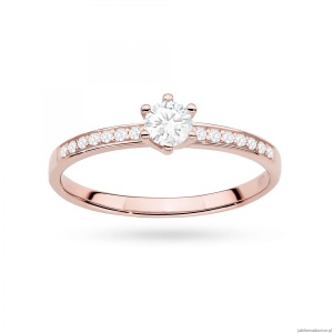 Pierścionek W0459 Diament Laboratoryjny 0,25ct różowe złoto