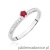 Pierścionek W0459 Rubin 0,15ct białe złoto