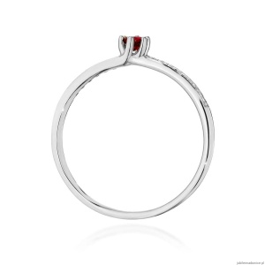 Pierścionek W0459 Rubin 0,15ct białe złoto