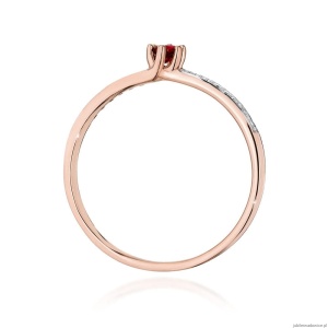 Pierścionek W0459 Rubin 0,15ct różowe złoto