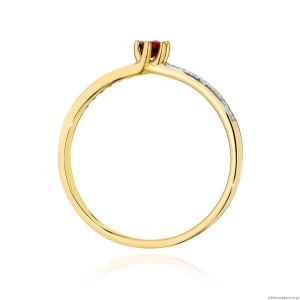 Pierścionek W0459 Rubin 0,15ct żółte złoto