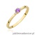 Pierścionek W0464 Ametyst 0,10ct żółte złoto