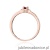 Pierścionek W0464 Rubin 0,15ct różowe złoto